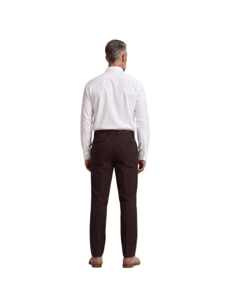 Pantaloni chino Borghese elegante maro