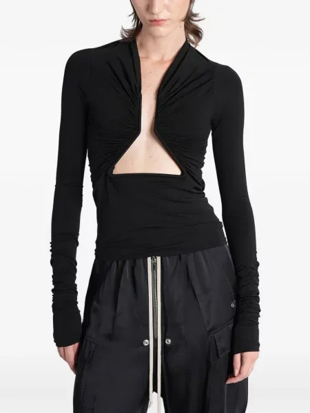 Top Rick Owens cu volane negru