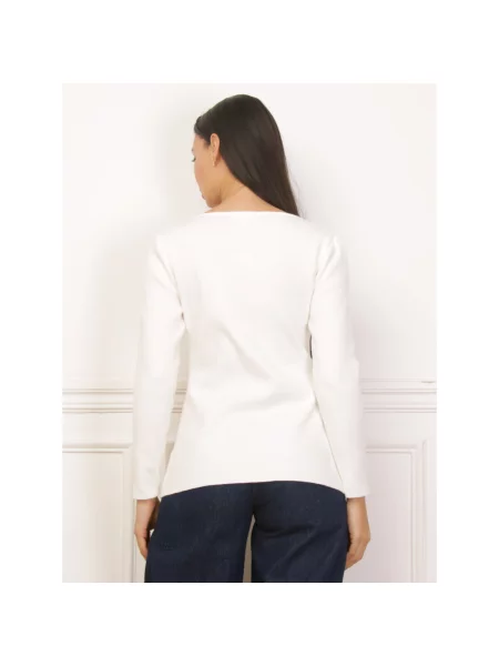 Pulover La Modeuse alb