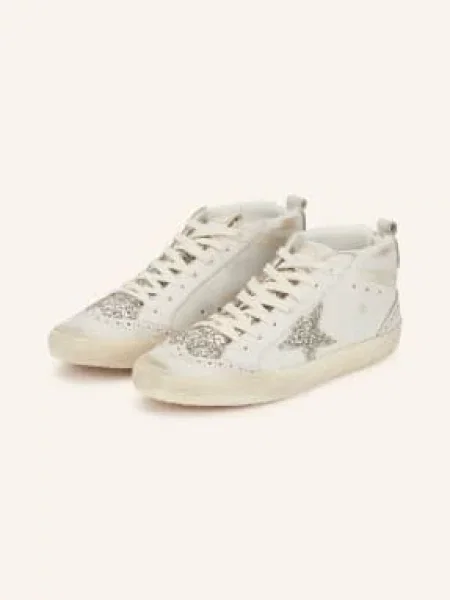 Golden Goose Wysokie Trampki Mid Star beige beżowe