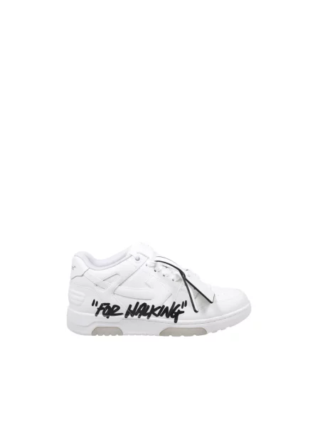 Sneakersy Off-white skórzane biznesowe białe