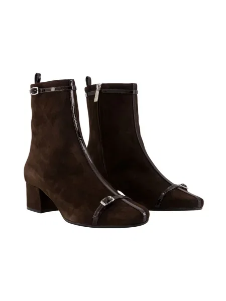 Buty do kostki Carel skórzane brązowe