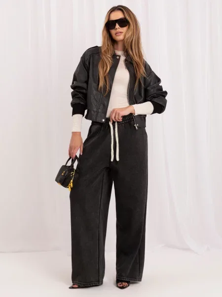Hlače Italy Moda crna
