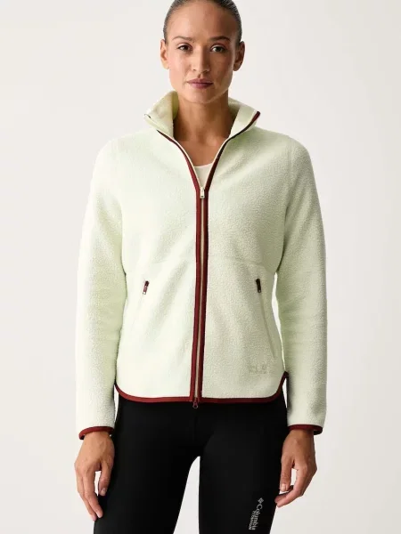 Jack Wolfskin hanorac cu pentru femei din polar Lite Curl verde
