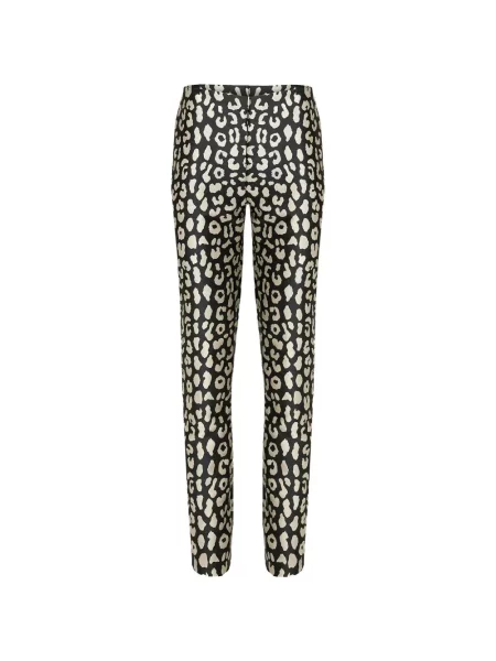 Pantaloni Carolina Herrera cu imagine cu model leopard negru