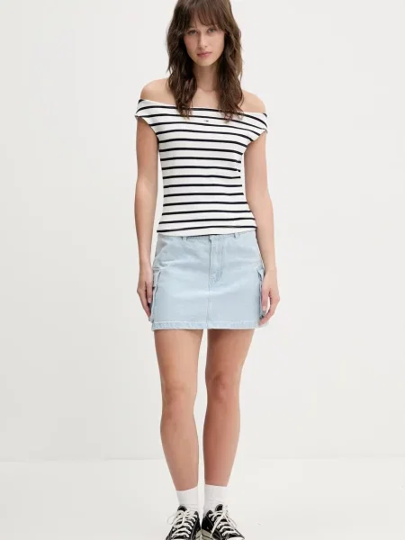 Мини джинсовая юбка Karl Kani клеш