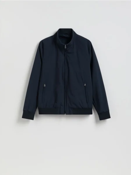 Reserved Bomber bunda so stojáčikom tmavomodrá