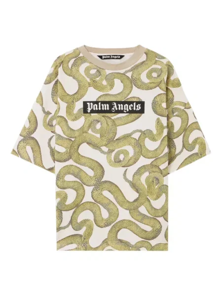 Tricou Palm Angels cu model piele de șarpe