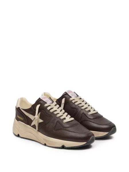 Δερμάτινη τρέξιμο παπούτσια για τρέξιμο Golden Goose Running Sole καφέ