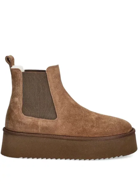 Botine chelsea Copenhagen cu platformă maro