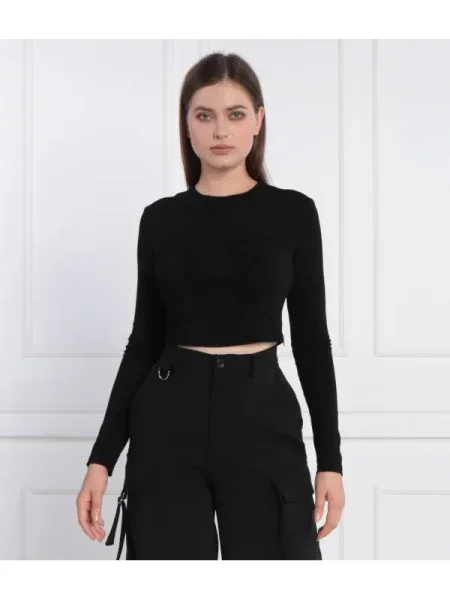 Pinko Bluză | Cropped Fit negru