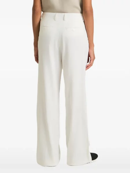 Cu centură pantaloni Kiton alb