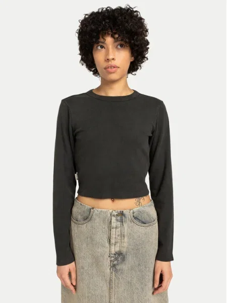 Element Bluză Icon Crop W Cropp Fit negru