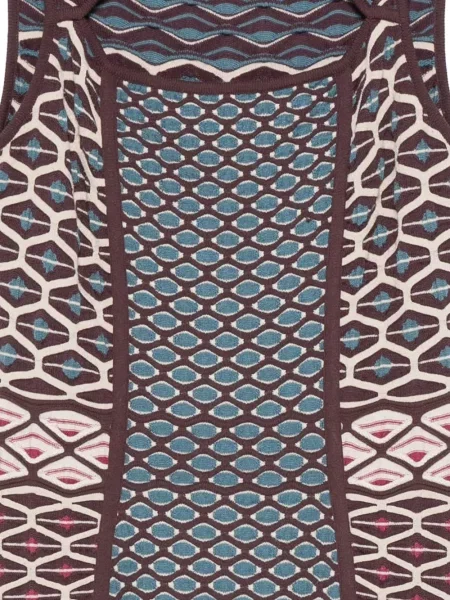 Oblekové midi šaty Missoni Pre-owned po kolena hnědé