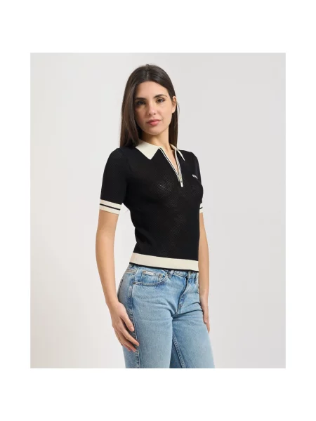 Polo Guess Active o krotszym kroju czarne