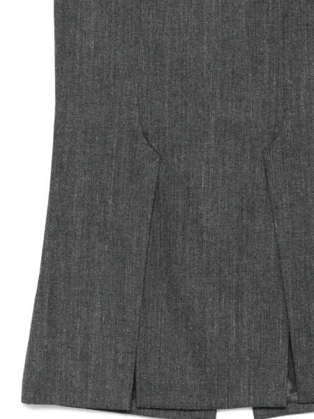 Fustă midi Seventy până la genunchi gri