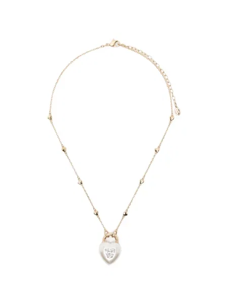 Pandantiv Swarovski cu motiv cu inimi auriu