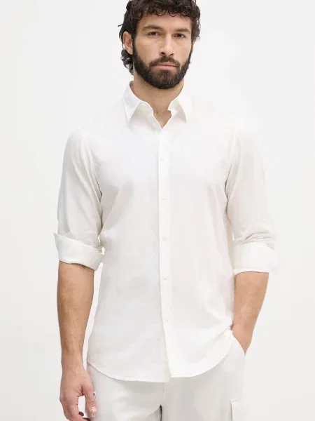 Armani Exchange cămașă pentru bărbați din cu alb