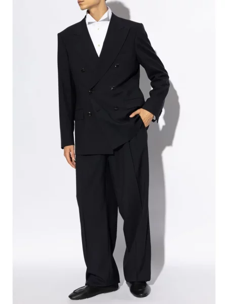 Vilnonis kostiumas Giorgio Armani dvieiliai mėlyna