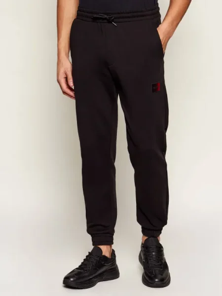 HUGO pantaloni de trening din neted negru