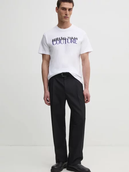 Футболка Versace Jeans Couture з принтом білий