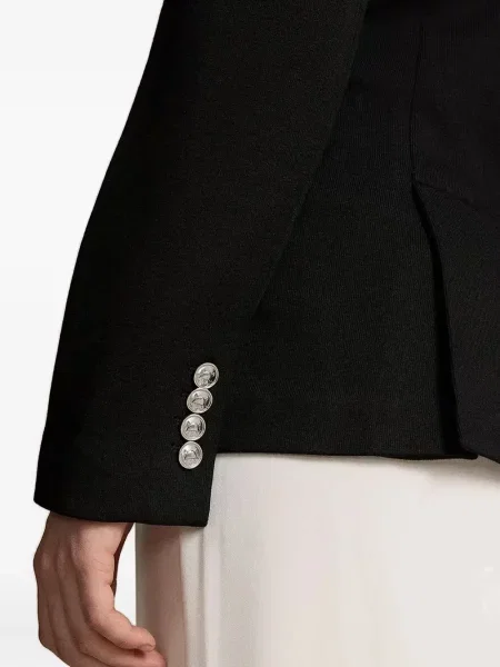 Tricou Polo Ralph Lauren din piele de căprioară cu dungi cu decolteu în V negru