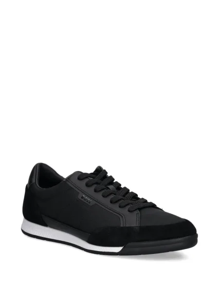 Sneakerși Boss cu șireturi din dantelă negru