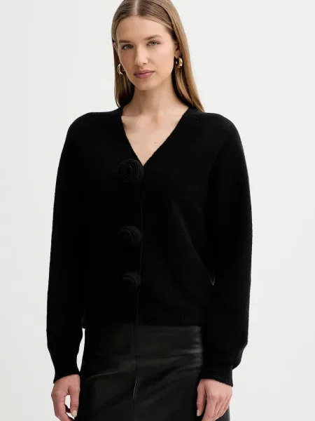 Liviana Conti cardigan din amestec de lână negru