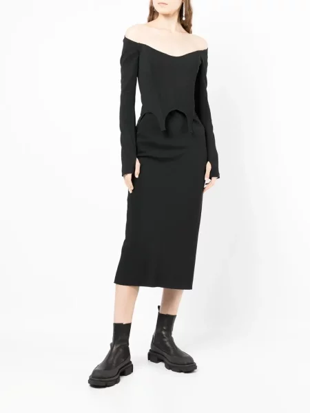 Kostiumas ilgoji ūda suknele Dion Lee korsetas juoda