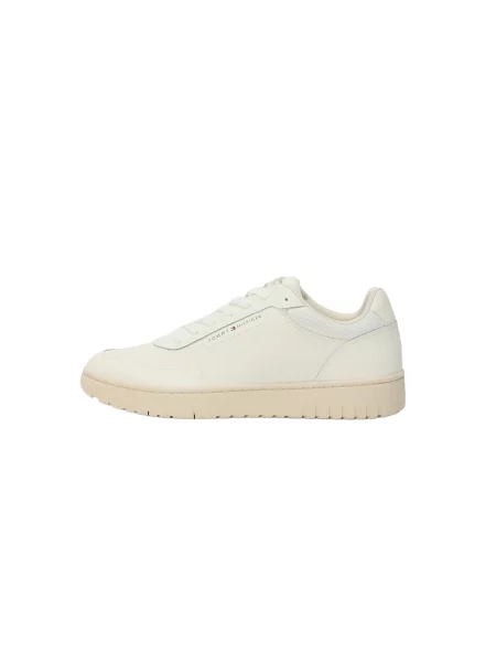 Tommy Hilfiger Teniși din piele BASKET CORE alb