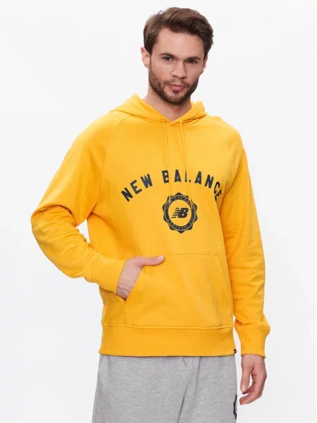 New Balance Majica dugih rukava Dukserica Sport Seasonal French Terry žuta