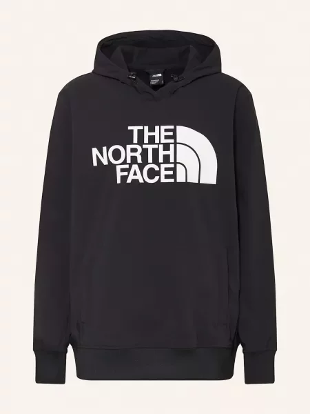 The North Face bluza Tekno z kapturem z nadrukiem czarny