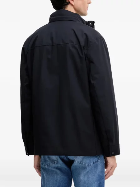 Geacă Armani Exchange cu glugă albastru