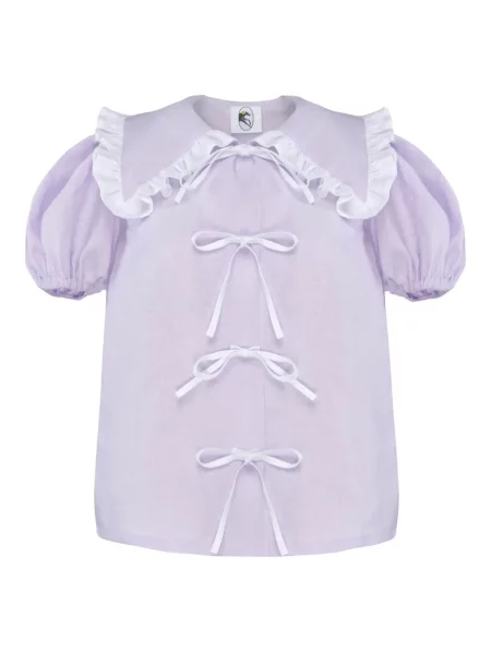 Lniany top Sleeper fioletowy