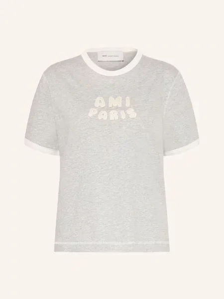 Ami Paris Tričko světle / krémová šedá