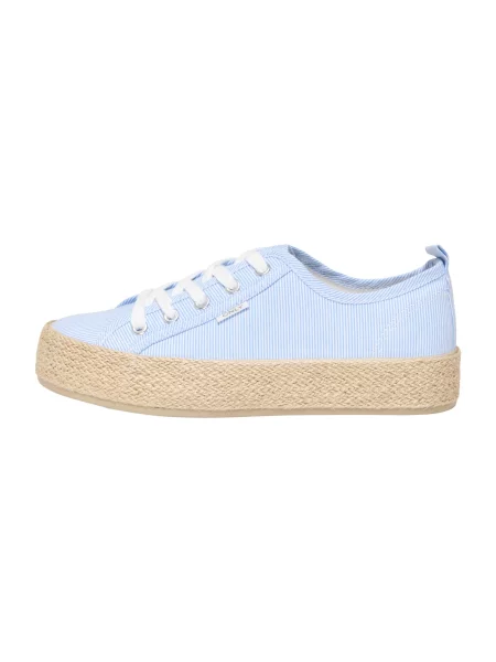 Sneakerși Only cu șireturi din dantelă albastru