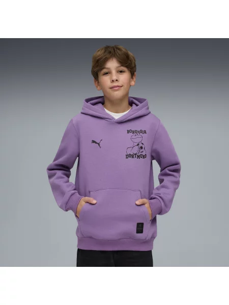 PUMA Młodzieżowa bluza z kapturem Borussia Dortmund × Sesame Street Akcesoria fioletowy