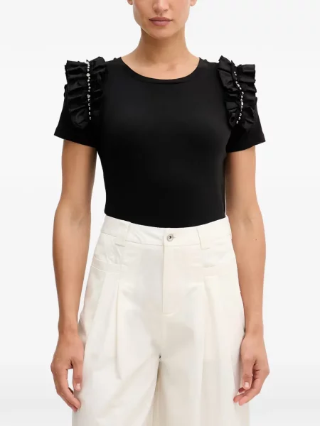 Tricou Gaudi cu volane negru