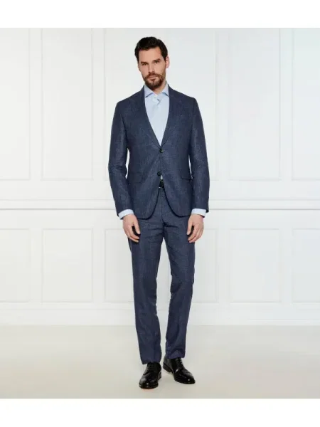 BOSS BLACK De in costum | cu adaos de lână negru