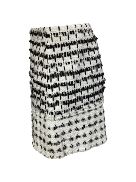 Fusta mini Erdem din tweed alb