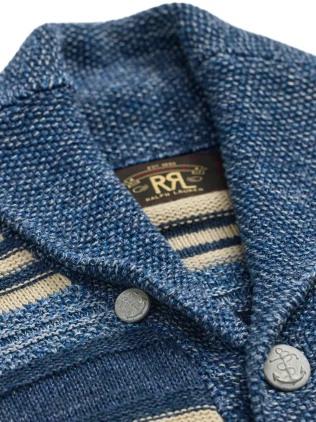 Cardigan Ralph Lauren Rrl cu dungi albastru
