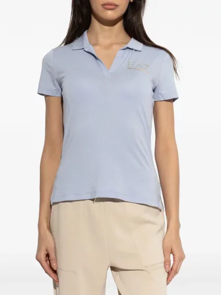 Με κολάρο polo Ea7 Emporio Armani με αυτόγραφο μπλε