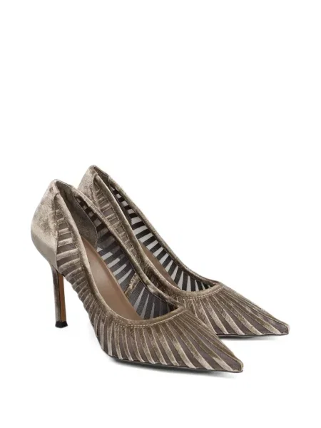Pantofi cu toc Lola Cruz de catifea maro