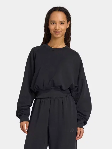 Світшот adidas Soft Lux поліестер/модал чорний