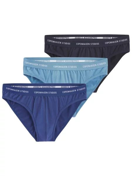 Copenhagen Studios Slip albastru cobalt / azuriu / albastru închis alb
