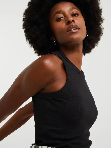 Top We Fashion negru