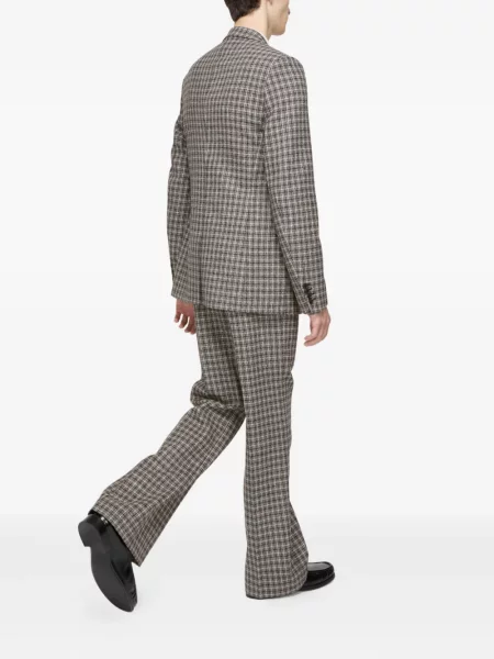 Sacou Acne Studios de lână în carouri maro