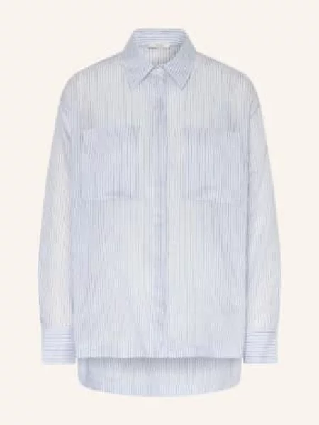 Peserico Bluzka Z Kamieniami Ozdobnymi blau biała