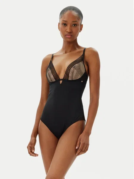 BOSS Боди Eyelet черен