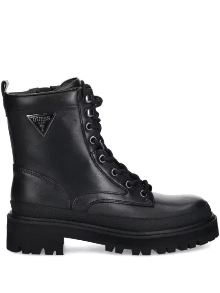 Botine Guess cu șireturi din dantelă negru